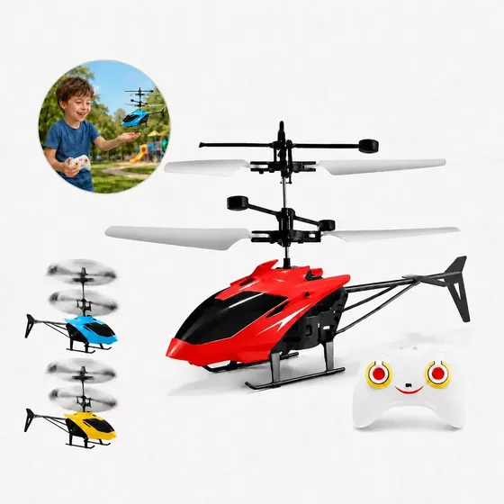 Helicóptero Controle Remoto E Sensor Mini Drone Recarregável