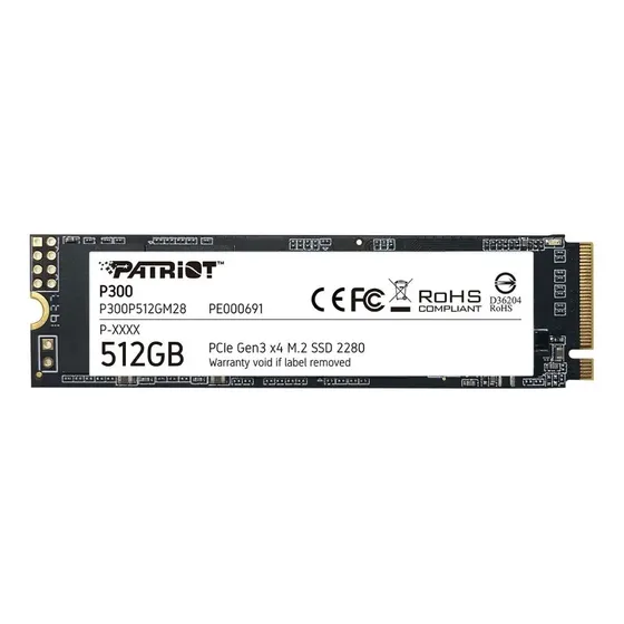 Ssd Patriot P300 512gb M.2 2280 Nvme Pcie Gen 3x4