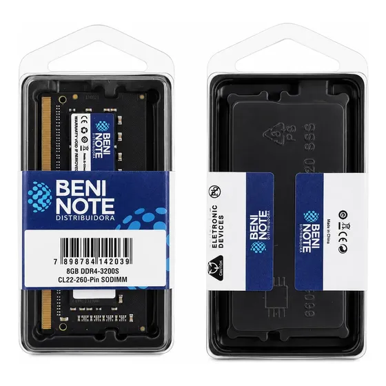 Memória Ram 8gb Ddr4 3200mhz Para Notebook Beninote