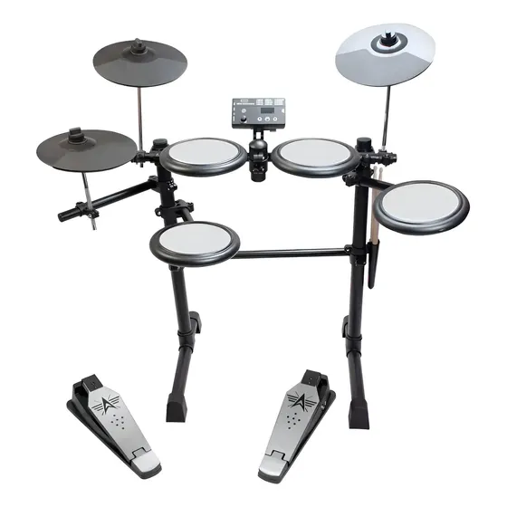 Bateria Eletrônica Forza FD-16 Pads Mash Pratos Choke Cor Preto