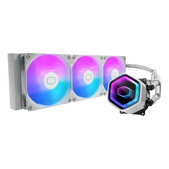 Water Cooler Masterliquid Core II Para Amd e Intel 360mm 3 Fans Argb White Cooler Master