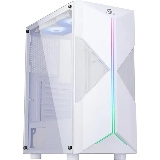 Gabinete Gamer Fortrek Holt Mid Tower RGB Branco ATX