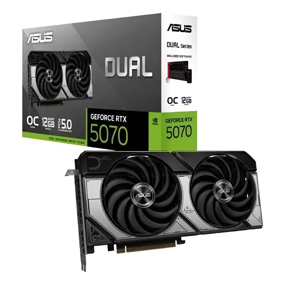Placa De Vídeo Asus Dual Rtx 5070 Oc 12g Gddr7 12gb