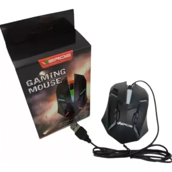Mouse Gamer Verde SB S06 Óptico Com Fio USB Preto Ambidestro