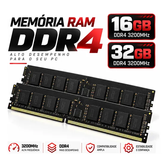 Memória Ram Ddr4 16gb 3200mhz