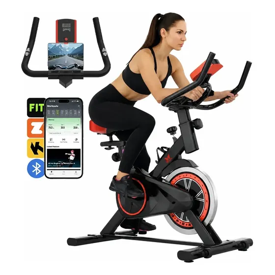 Bicicleta Ergométrica Spinning Inércia 15kg + Bluetooth App