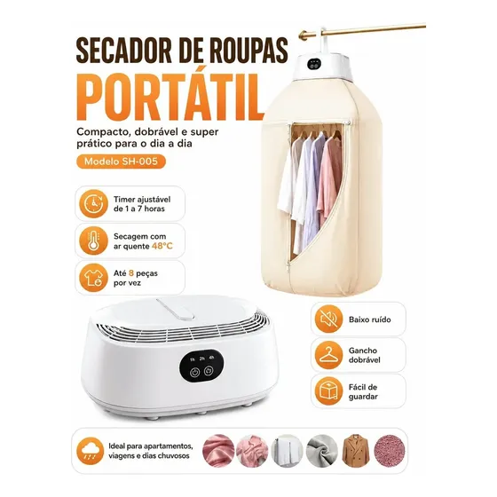 Secadora De Roupas Portátil Sou Mais Preço Ar Quente Portáti