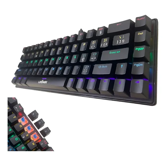 Teclado Mecanico 60 Com Fio Removível Usb Rgb Gamer Switch