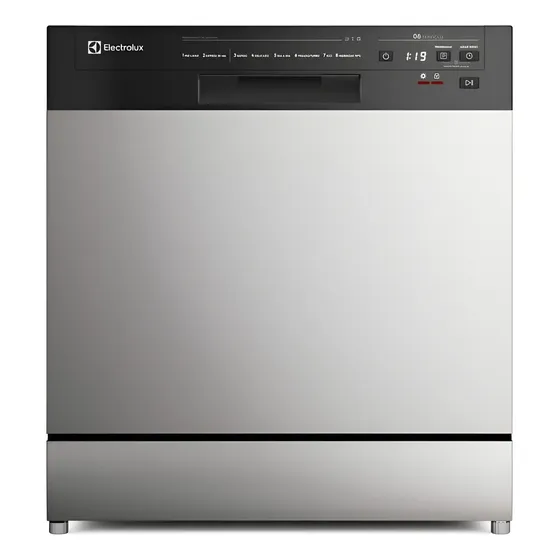 Lava-louça Electrolux 8 Serviços Inox Lava E Seca 50' Ls08e