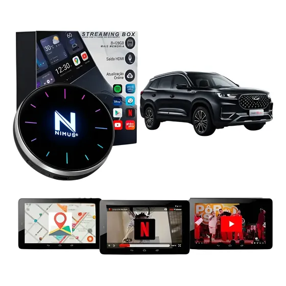 Streaming Box Caoa Chery Tiggo 8 Pro Desbloqueio Carplay 4g