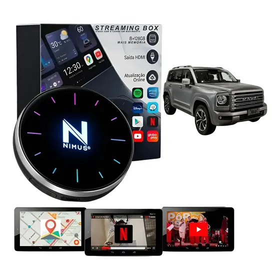 Streaming Box Gwm Haval H9 Netflix Youtube Waze Carplay 4g