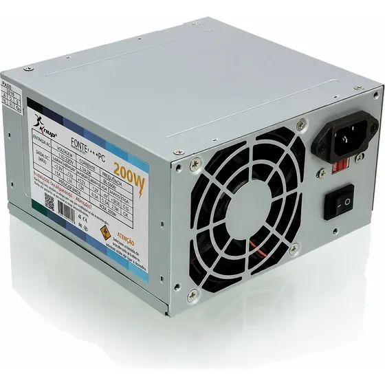 Fonte Para Computador 200w Real Atx Bivolt Nova Pinos 20/24
