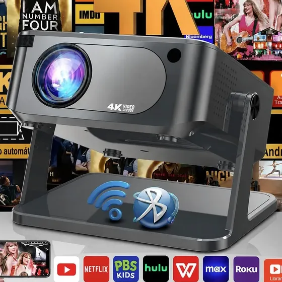 Smart Projetor Profissional Portátil Hd 4k Android11 14000ml