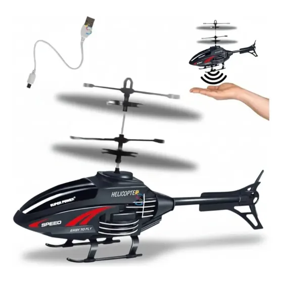 Mini Helicóptero Voador Sensor Mão Drone Recarregável Cores