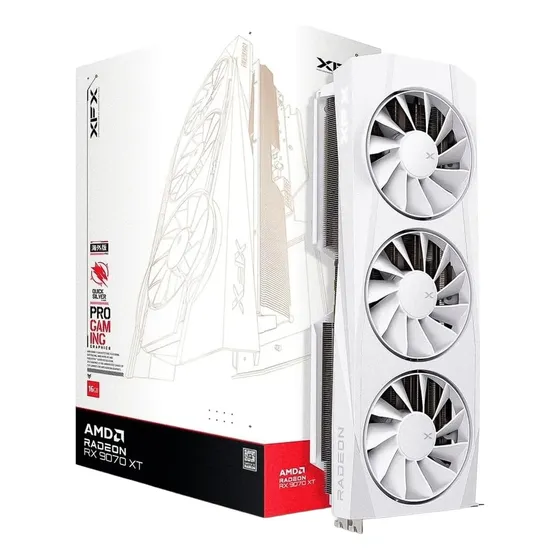 Placa De Vídeo Xfx Quicksilver White Gaming Edition Rx-9070