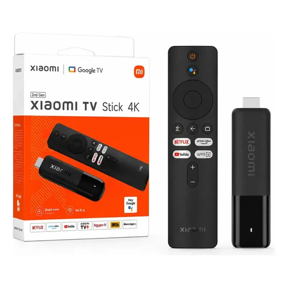 Xiaomi Tv Stick 4k De 2a Geração Com Controle Remoto Do Goog