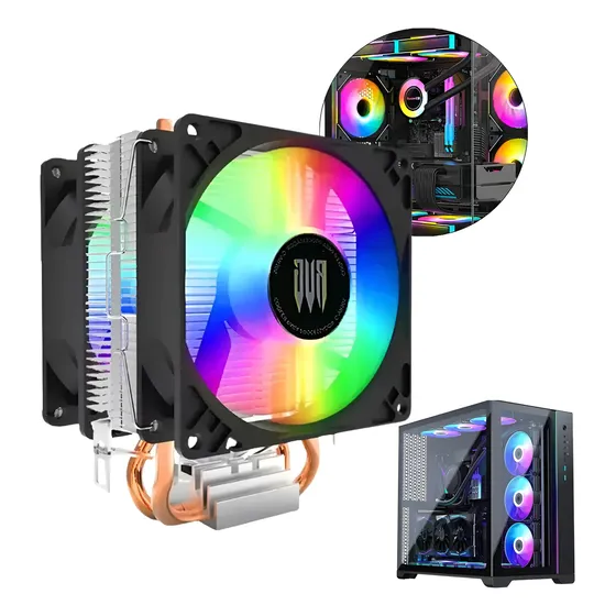 Cooler Duplo Rgb Led Cpu Intel Ryzen Am5 Am4 Am3 775 1150
