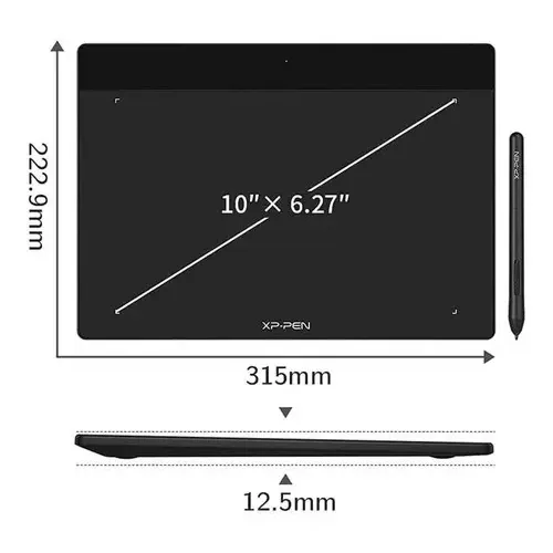 Mesa Digitalizadora Xppen Deco Fun L 8192 Níveis De Pressão Preta Preto