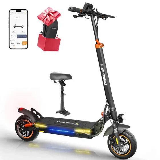 Patinete Elétrico HONEYWHALE T4A com Assento e Motor de 750W para Adulto