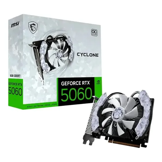 Placa De Vídeo Msi Rtx 5060 Cyclone Oc Nvidia Geforce 8gb Gd