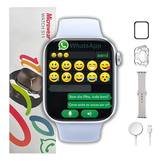 Relógio Smartwatch S11 47mm Serie 11 Ligação Gps Nfc Whatspp Relógio Smartwatch S11 47mm Serie 11 Ligação Gps Nfc Whatspp