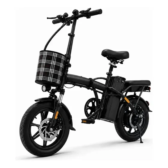Bicicleta Elétrica Dobrável Para Adultos Pedal Assistido E
