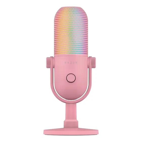 Razer Seiren V3 Chroma Microfone Usb Rgb Quartz Tap To Mute