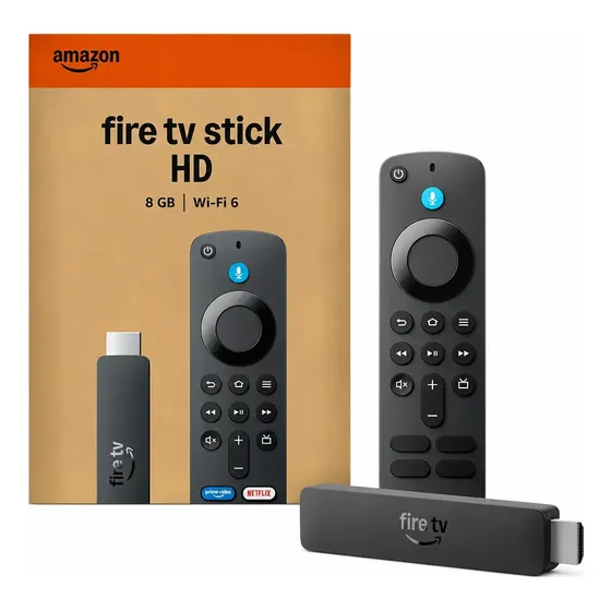 Fire Tv Stick Hd Amazon 8gb Wi-fi 6 Com Controle Alexa Voice
