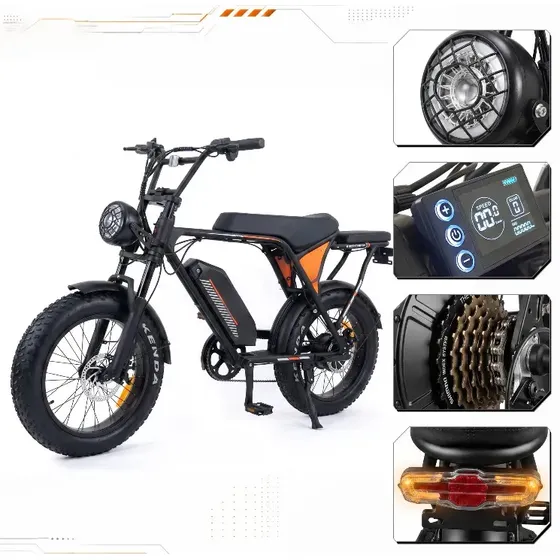 Bicicleta Elétrica Rush 1000W 48V de 15.6Ah para Adultos