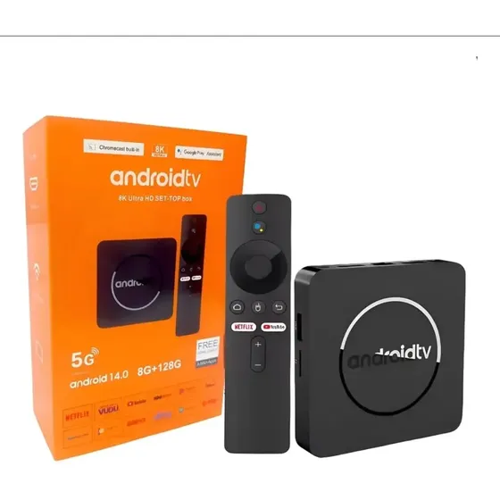 Btv Box Android 15.0 8k X U P E R Tv Incluso Preto Voz