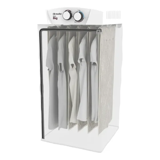 Secadora De Roupas Solaris De Parede 8kg Branca Mueller 220v
