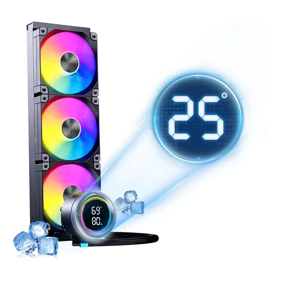 Water Cooler 360mm | Pwm E Argb | Cpu Cooler Preto