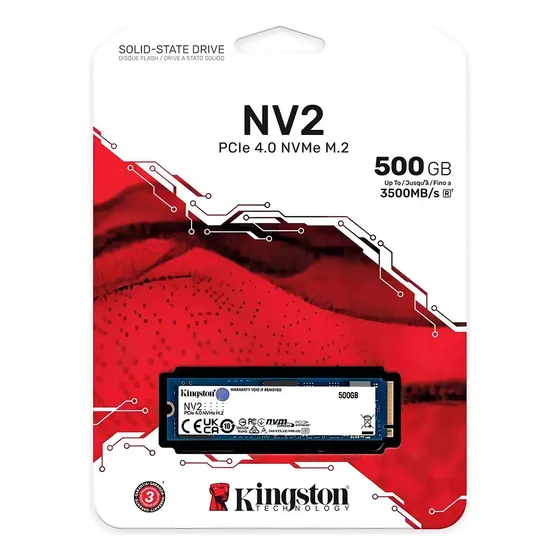 Ssd Kingston Nv2 500gb Nvme M.2 Pcie 4.0