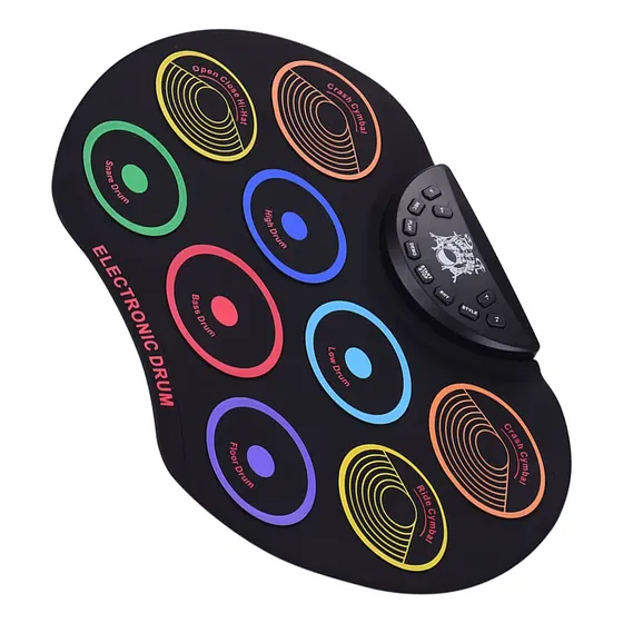 Kit De Tambores, Conjunto De Tamanho Compacto, 9 Almofadas E
