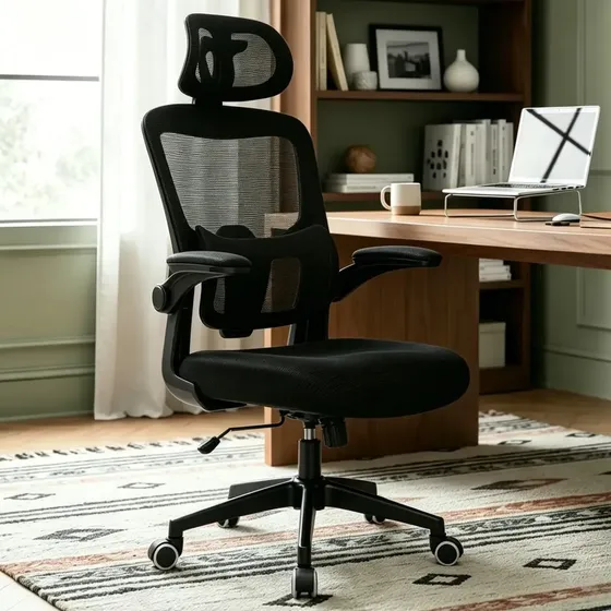 Cadeira de Escritório Ergonômica T38 JSKJ Presidente com Apoio Lombar e Braços Ajustáveis