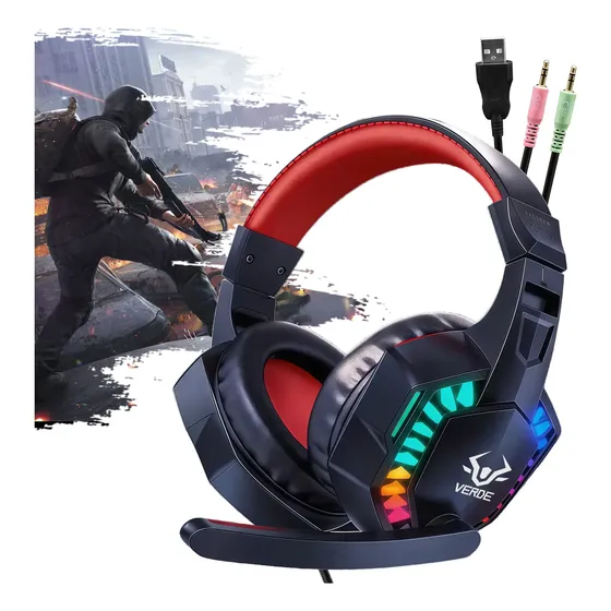 Headset Gamer Led Com Microfone Para Computador Pc