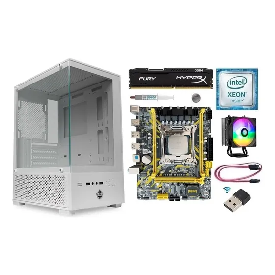 Kit Placa Mãe Intel X99 Xeon E5 2680 V4 16gb Com Gabinete