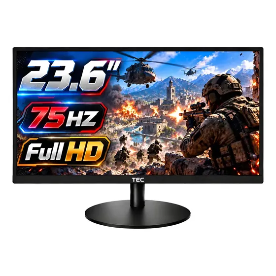 Monitor 23,6`` 75hz Hdmi Vga Rama Led Pc Cftv Gamer 127/220v