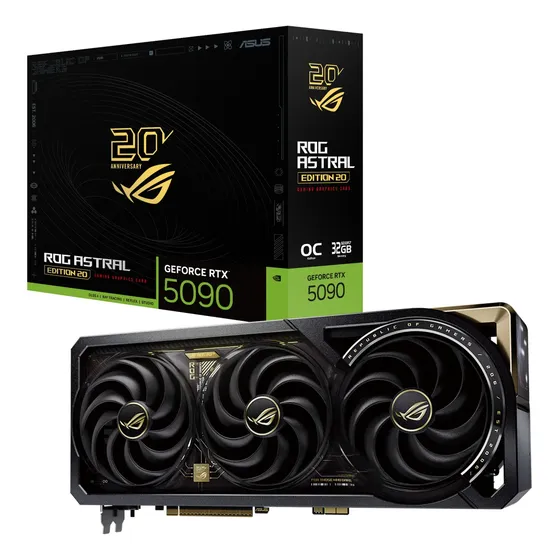 Placa De Vídeo Asus Rog Rtx 5090 Edition 20, 32gb, Gddr7