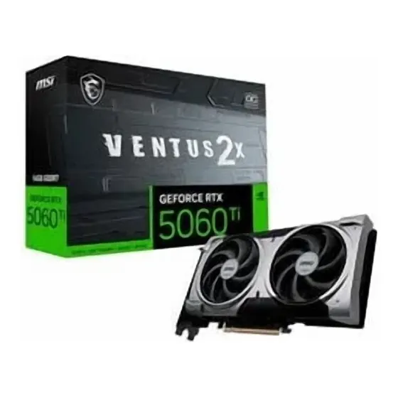 Placa De Vídeo Msi Ventus 2x Black Plus Oc Rtx-5060ti 16gb