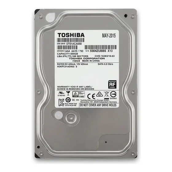 Hd Interno Toshiba 500gb 3.5 Sata Iii 7200rpm Dt01aca050 Pc (Recondicionado)