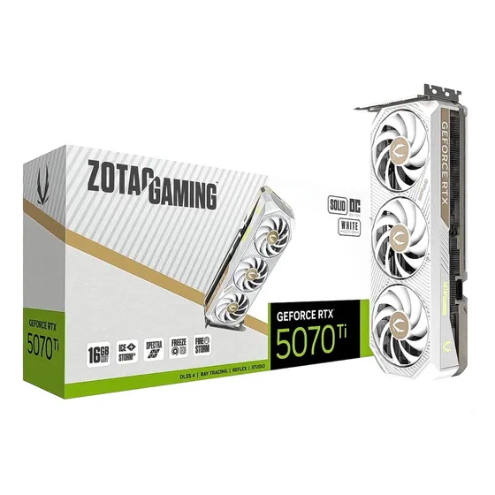 Placa De Vídeo Zotac Solid Oc Rtx-5070ti 16gb Gddr7
