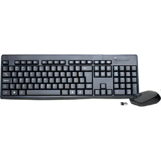 Kit Teclado E Mouse Sem Fio Wireless Combo Cor do teclado Preto Kit Teclado E Mouse Sem Fio Wireless Combo Cor do teclado Preto