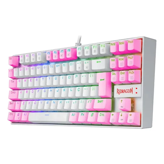 Redragon Kumara Rgb Branco E Rosa Switch Azul
