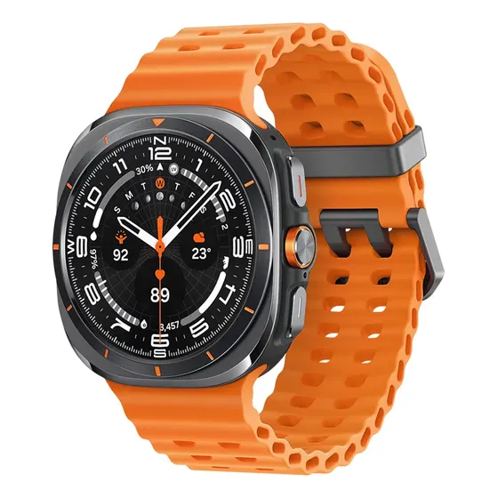Samsung Galaxy Watch Ultra Smartwatch 47mm Lte Caixa Titânio Cinza Pulseira Laranja