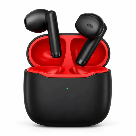 Fone de Ouvido sem Fio TWS HIVI 771 Bluetooth 5.3 Preto com Estojo de Carregamento e Microfone