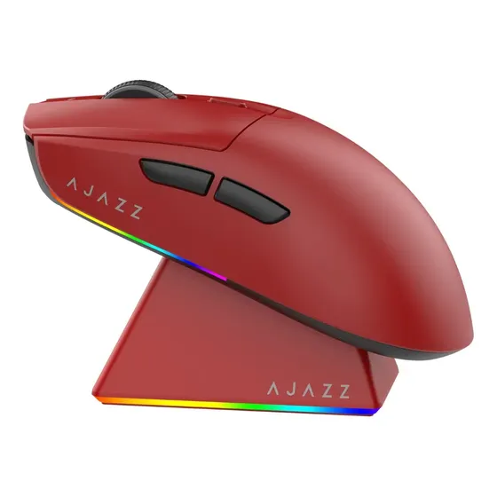 Mouse Gamer Sem Fio Ajazz AJ139V2 Vermelho Óptico 12000dpi