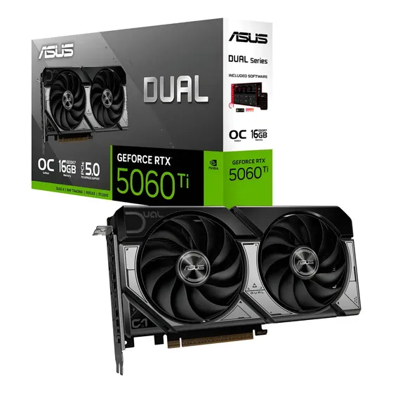 Placa De Vídeo Asus Dual Geforce Rtx 5060 Ti Oc 16gb Gddr7