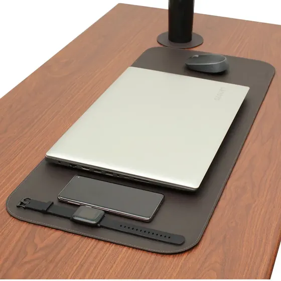 Mouse Pad Gamer Grande Feroz Wf 80x30 Em Couro Sintético Café