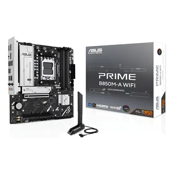 Placa Mãe Asus Prime B850m-a Wifi Am5 4xddr5 Amd B850 Preto